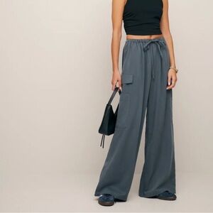 Reformation Blue Ethan Twill Pants